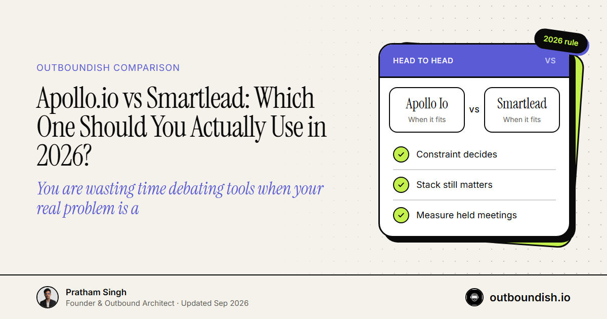 Apollo.io vs Smartlead: Which One Should You Actually Use in 2026? — Outboundish cover