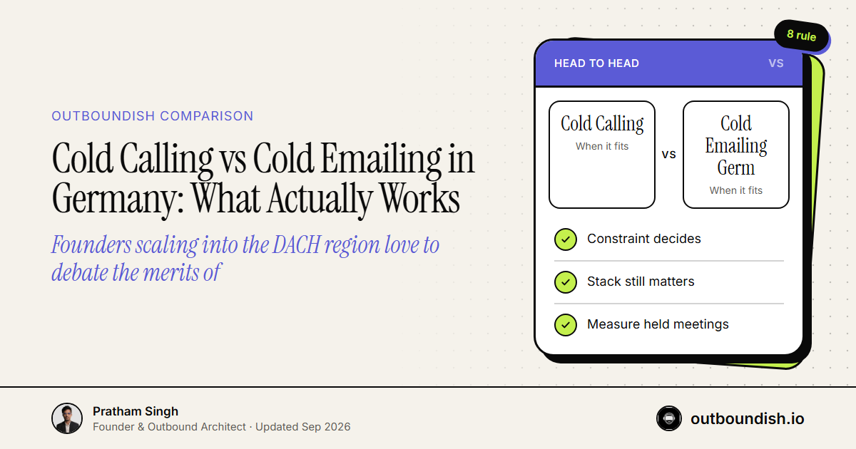 Cold Calling vs Cold Emailing in Germany: UWG B2B Rules — Outboundish cover
