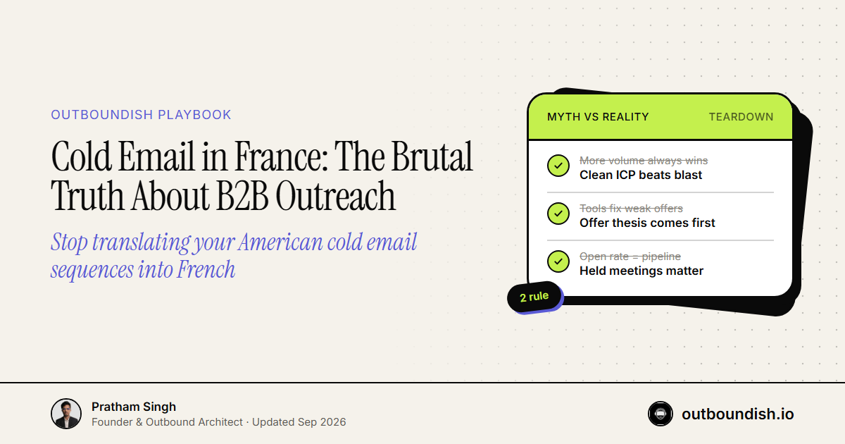 Cold Email in France: The Brutal Truth About B2B Outreach — Outboundish cover