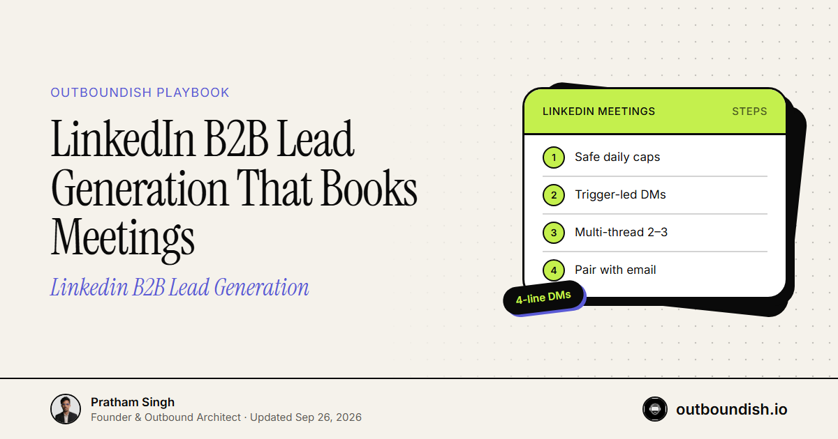 LinkedIn B2B Lead Generation That Books Meetings — Outboundish cover