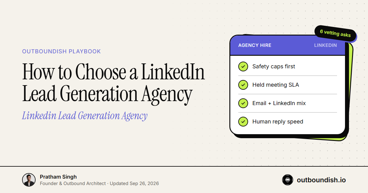 How to Choose a LinkedIn Lead Generation Agency — Outboundish cover