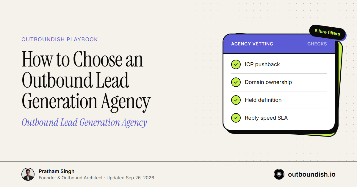 How to Choose an Outbound Lead Generation Agency — Outboundish cover