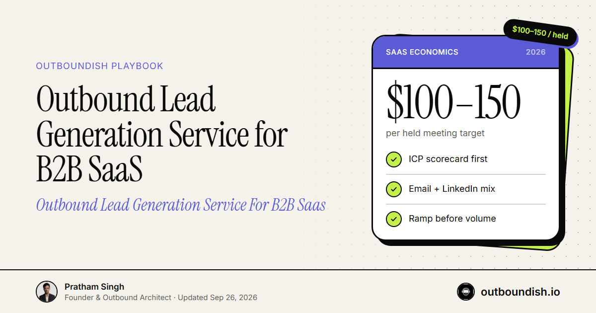 Outbound Lead Generation Service for B2B SaaS — Outboundish cover