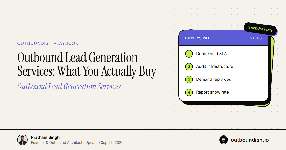 Outbound Lead Generation Services: What You Actually Buy — Outboundish cover