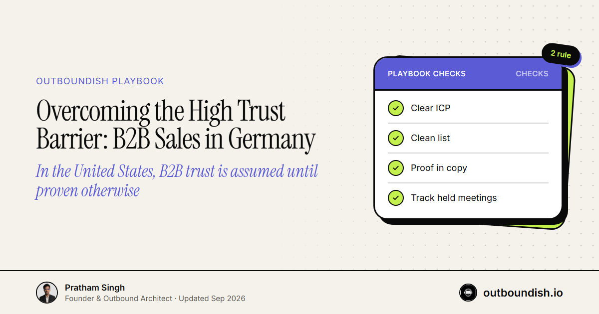 Overcoming the High Trust Barrier: B2B Sales in Germany — Outboundish cover